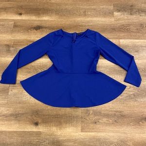 Peplum Long Sleeve Blouse